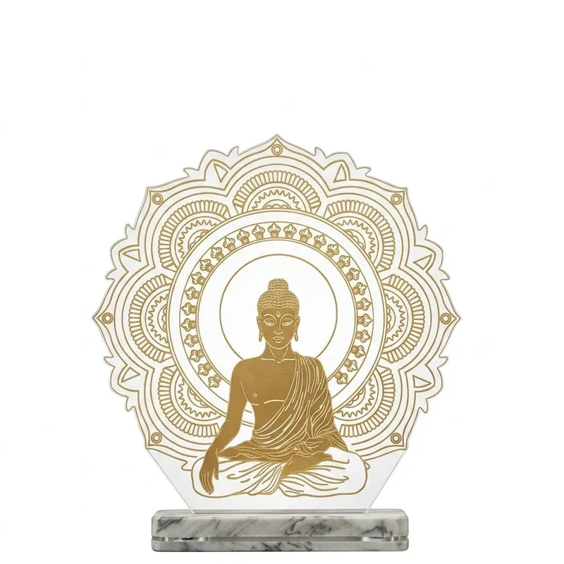 Blissfully Buddha Acrylic Table Lamp - Transparent media 5