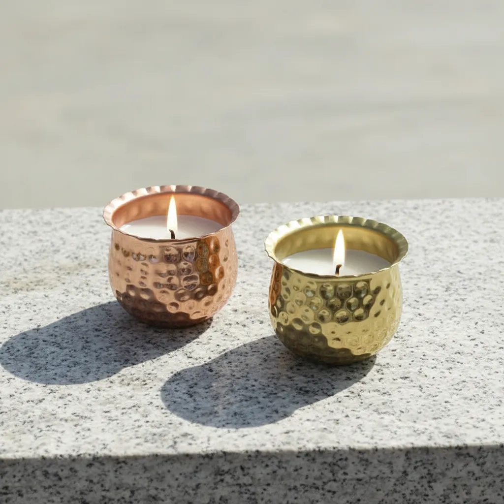 Minita Vanilla Scented Festive Tealight Candle - Set Of Two media 1