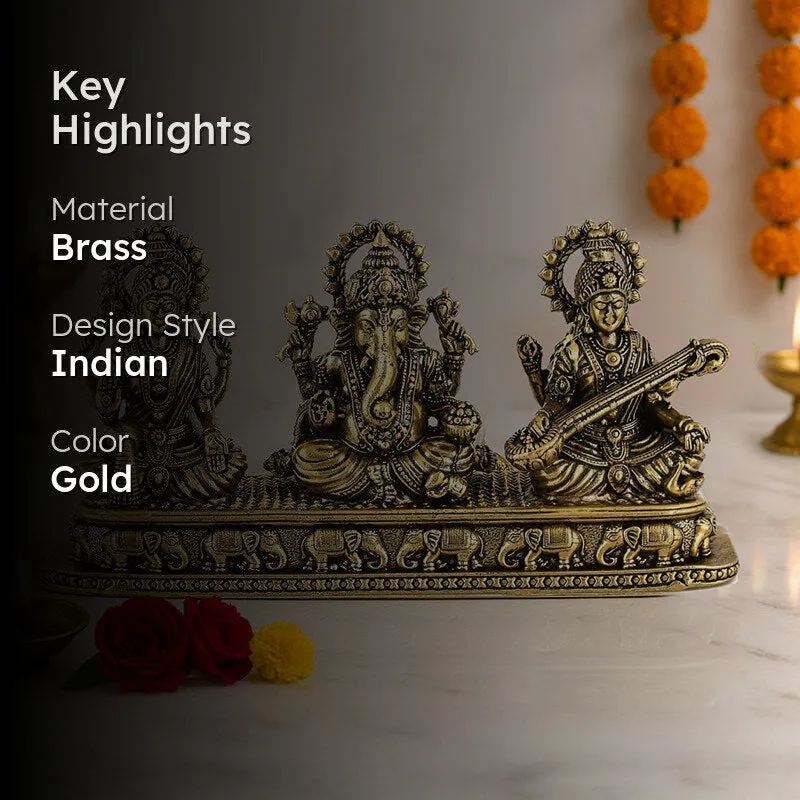 Shubh Labh Vidya Divine Brass Idol media 2
