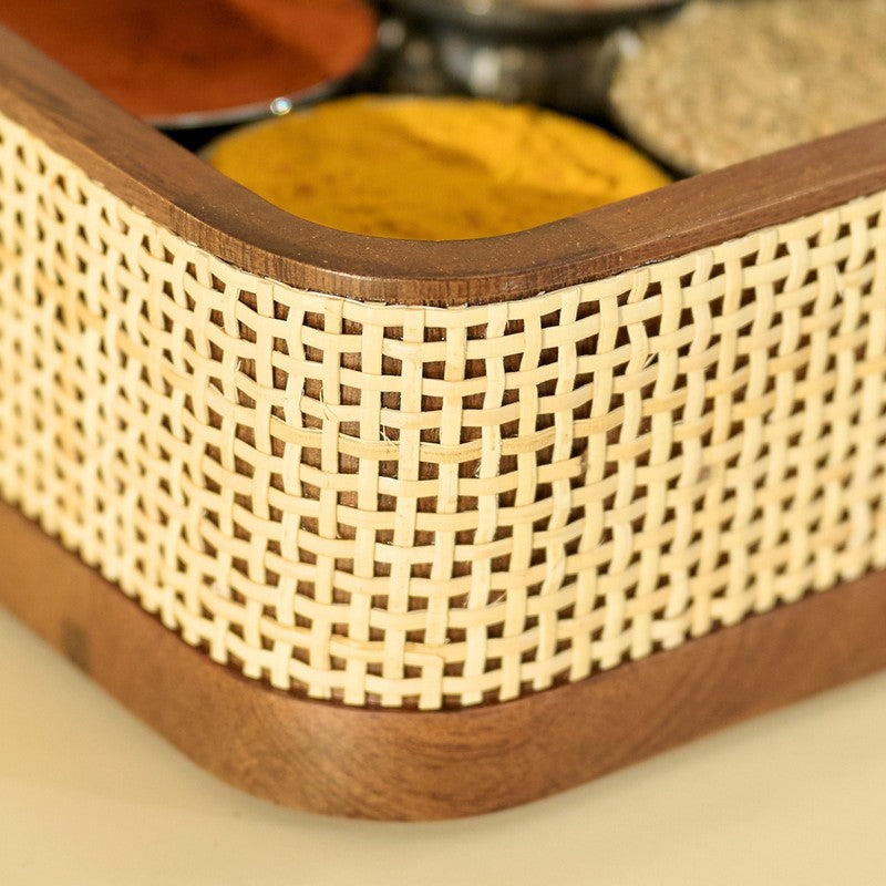 Tresso Wooden Masala Box with 8 Containers - Ten Piece Set media 11
