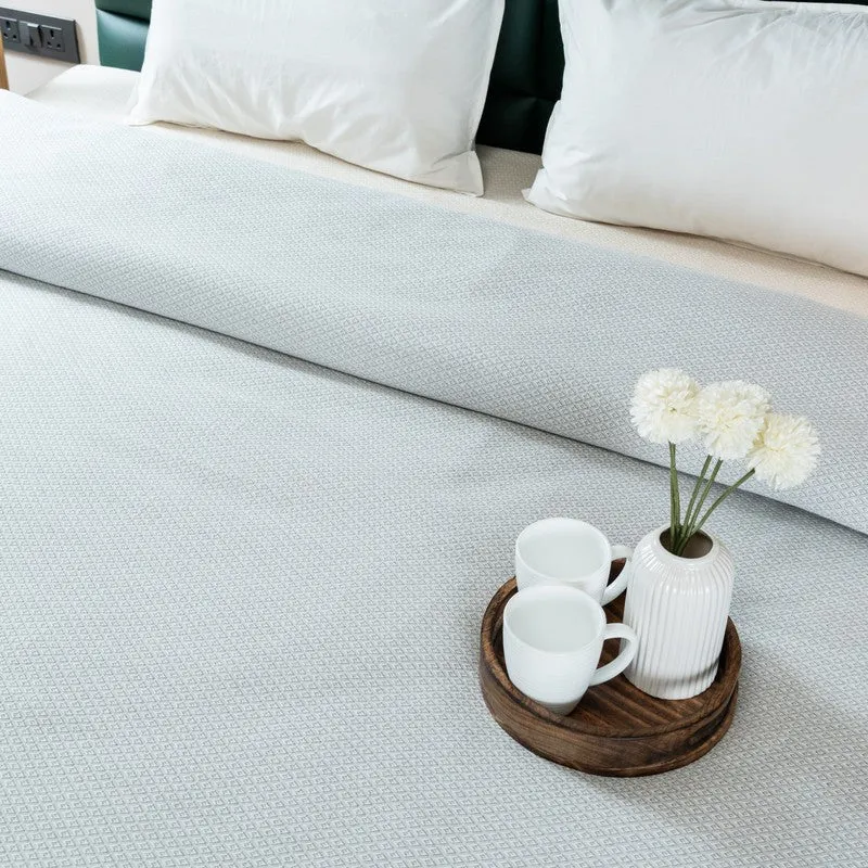 Axis Loom Cotton Bedsheet (Grey) - 300 TC media 4