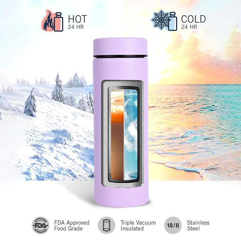 Nautica Crystallum Insulated Stainless Steel Hot & Cold Travel Bottle (Lavender) - 500 mL media 5