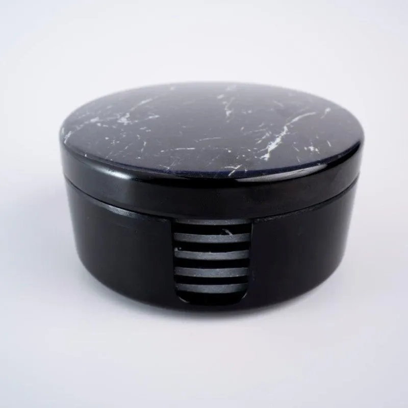 Black Marble Melamine Coaster Set - Eight Piece Set - 9