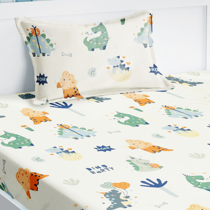 Dino Pals Kids Cotton Bedsheet - 210 TC media 4