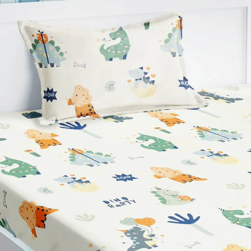 Dino Pals Kids Cotton Bedsheet - 210 TC media 4