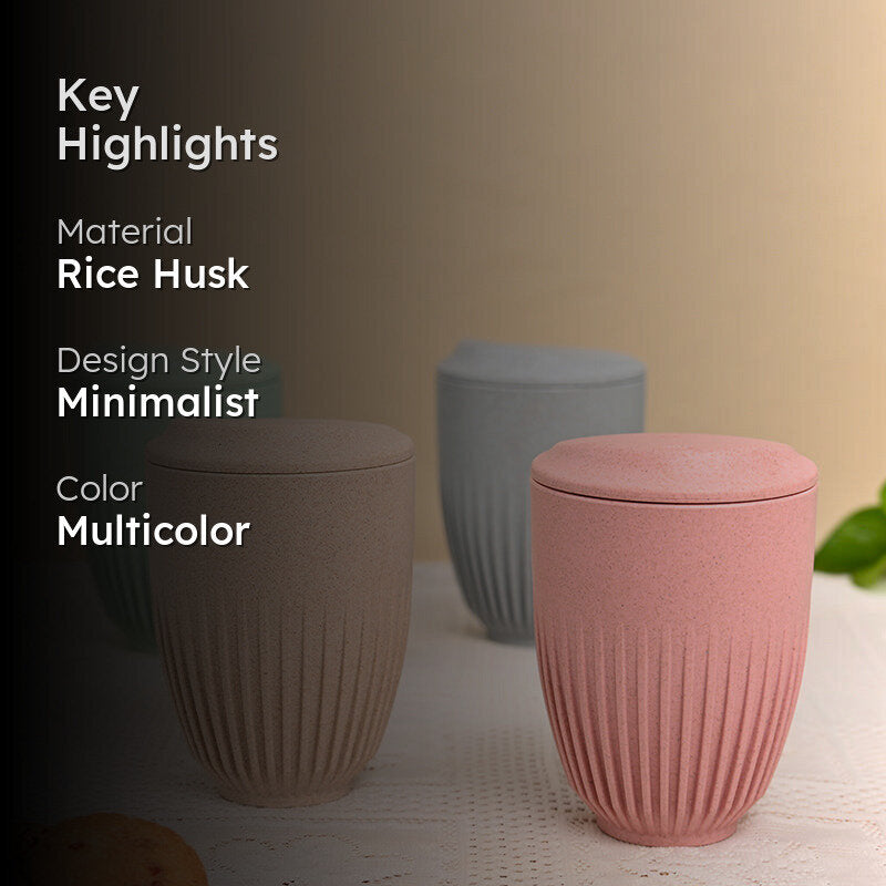 Desi Rice Husk Coffee Mug (350 mL Each) - Set of Four media 2
