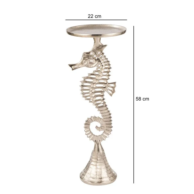 Seahorse Sculpt Aluminum Side Table - Silver media 6