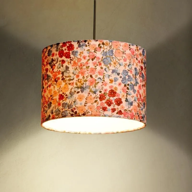 Stamped Blossoms Fabric Ceiling Lamp media 3