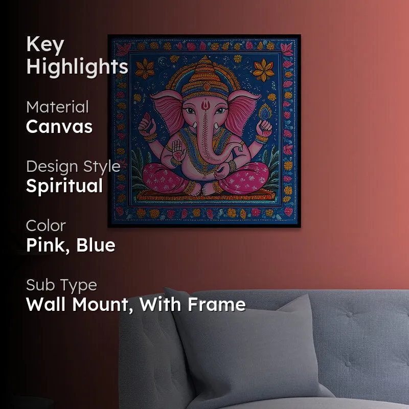 Balaganesha Canvas Wall Art With Frame media 2