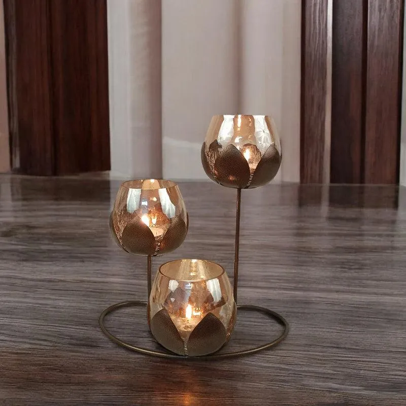 Anvisha Lotus Tealight Candle Holder media 1