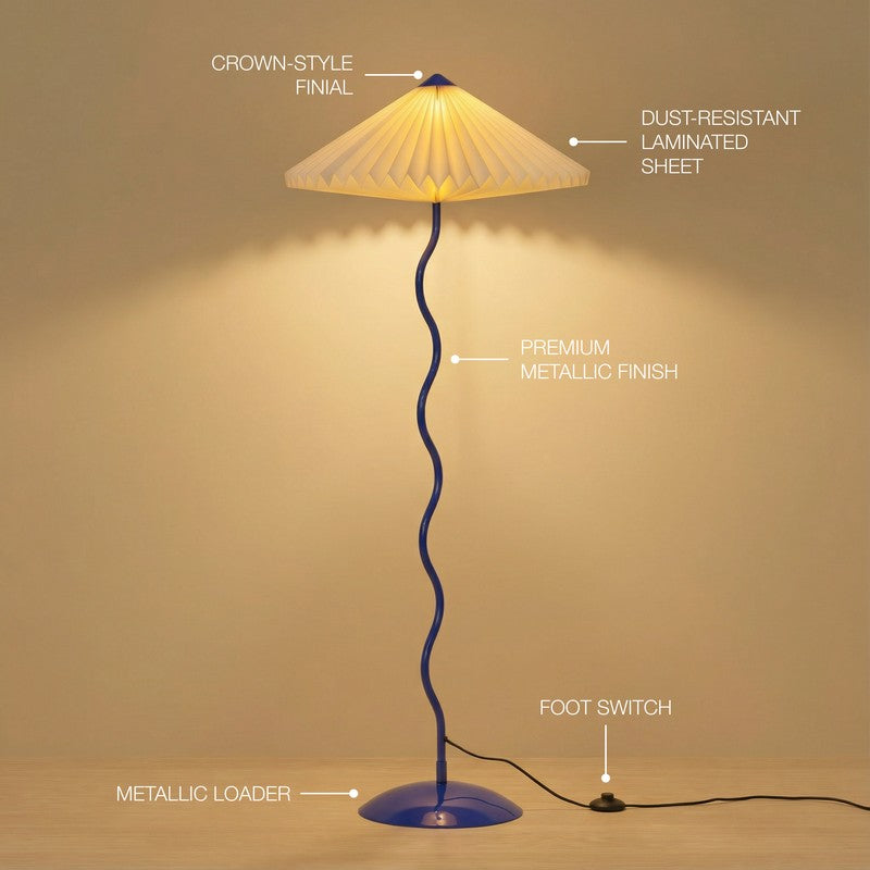 Fig Living Wavy Floor Lamp - Cobalt Blue media 11