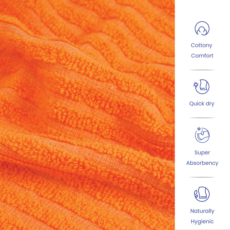 Micro Cotton LuxeDry Striped Bath Towel - Orange image 7