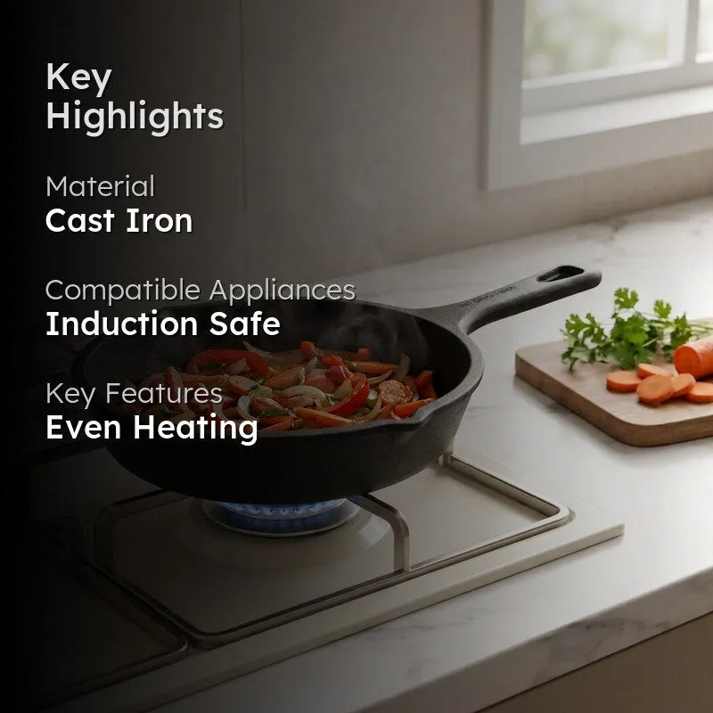 Cast Crust Pre-Seasoned Cast Iron Frying Pan - 6.7 Inch media 2