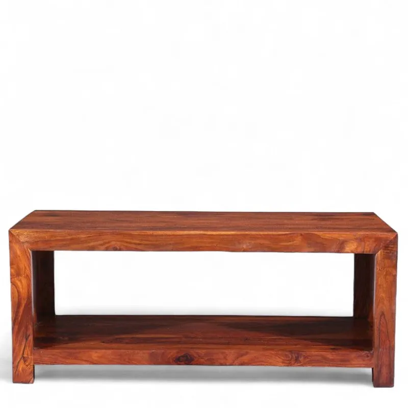 Borvon Sheesham Wooden Center Table - Brown media 3
