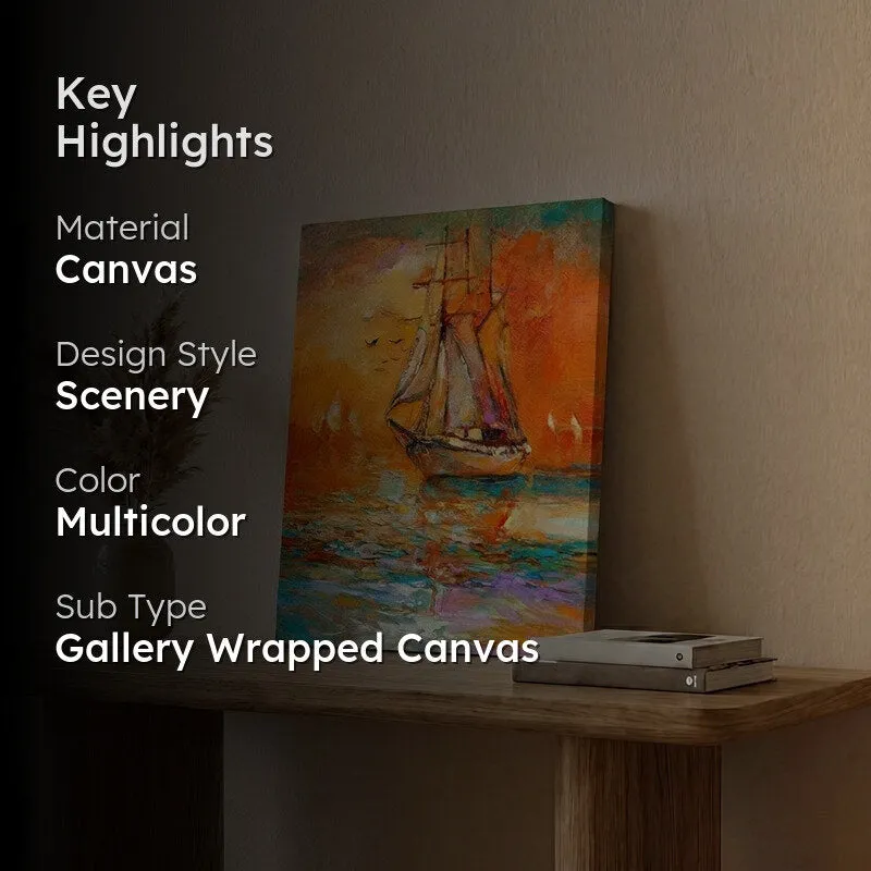 Twilight Sailing Canvas Wall Painting media 2