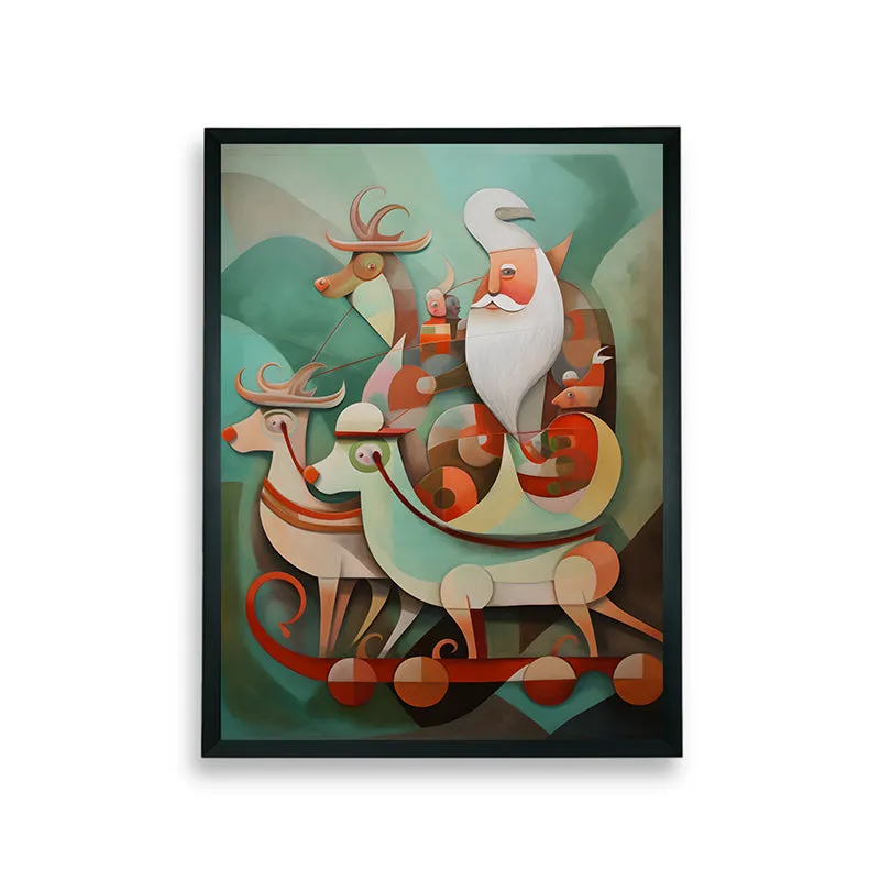 Whimsy Santa Canvas Wall Art media 7