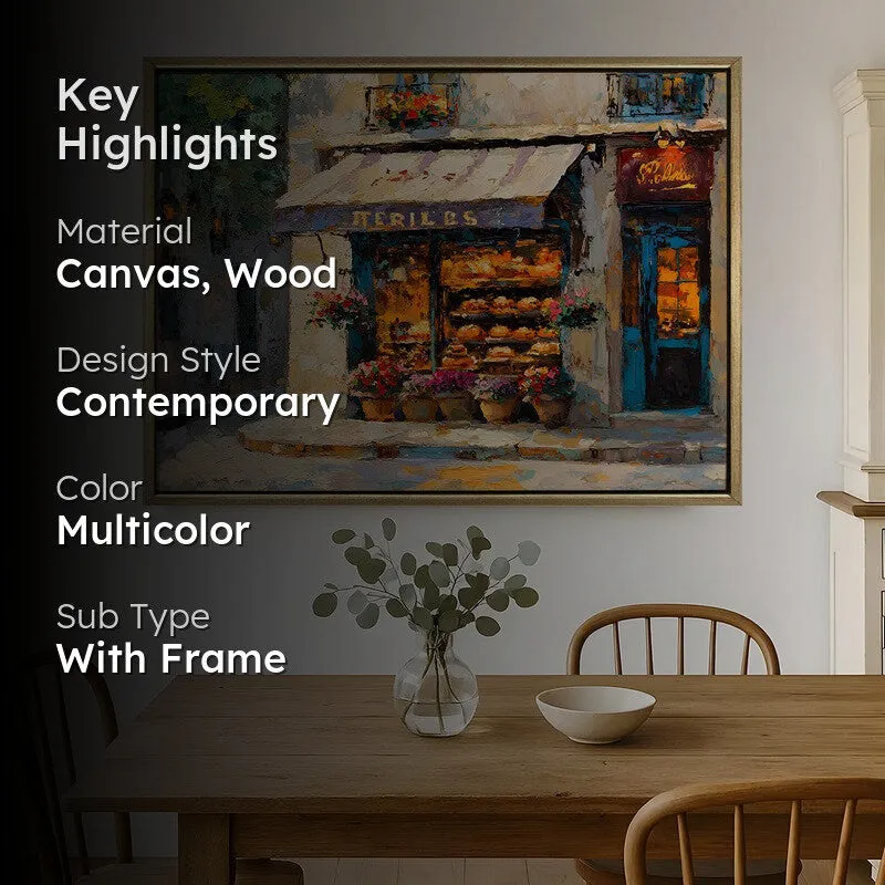 Blossom Corner Canvas Wall Painting With Frame media 2