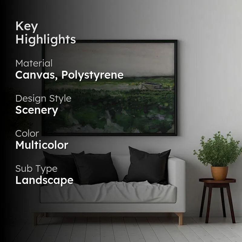 Wheelbarrow By Vincent Van Gogh - Black Frame media 2