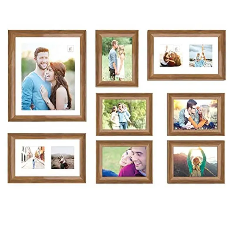 Memories Encased Wooden Photo Frame (Brown) - Set Of Eight media 4