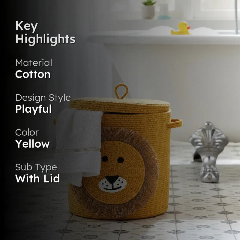 Kings Den Cotton Storage Basket - Yellow - 2