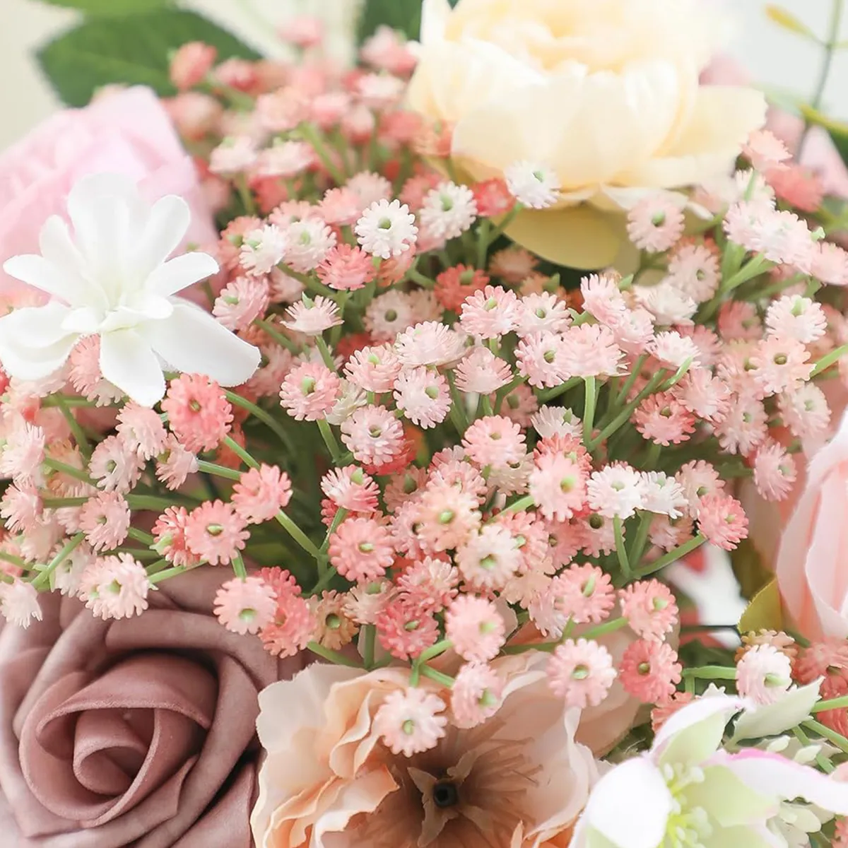 Alabaster Sprigs Plastic Artificial Flower - Set Of Three media 9