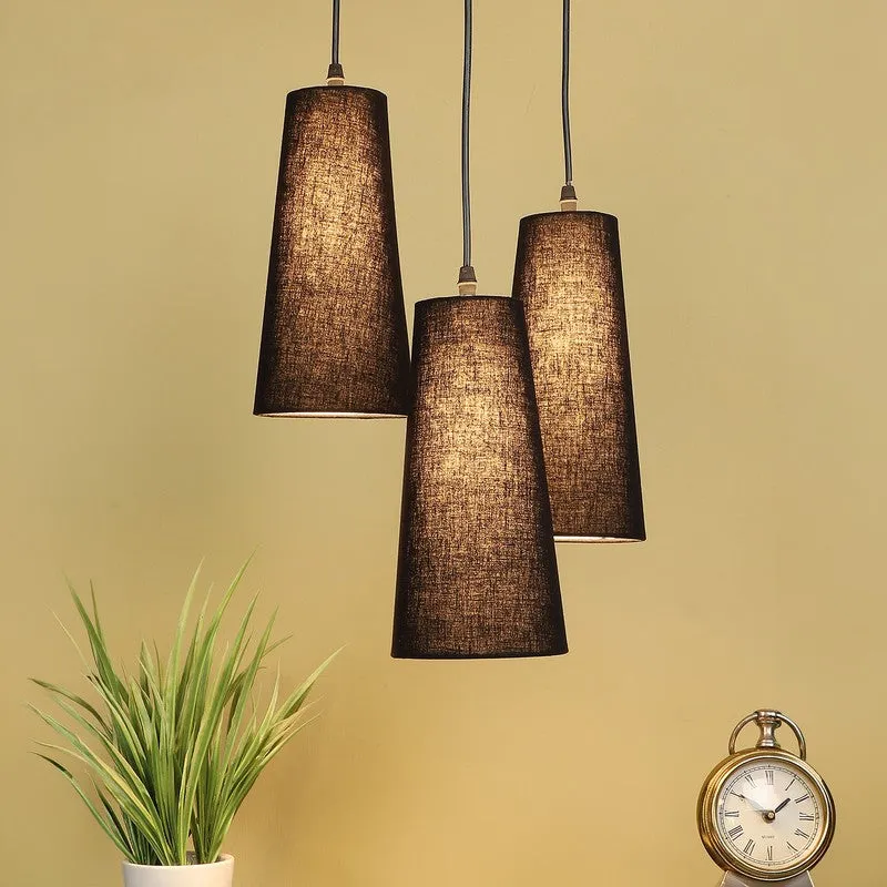 Nordic Neutral Triple Metal Ceiling Lamp - Black media 2