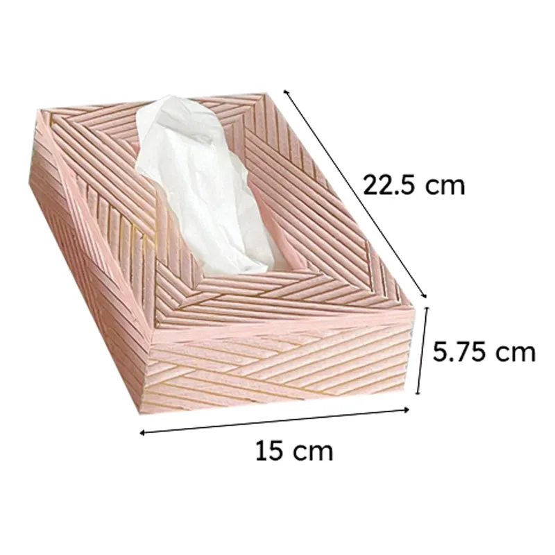 Stripe Stride Tissue Box - Pink media 6