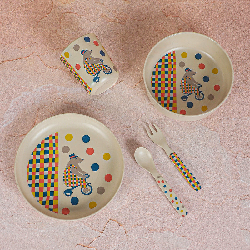 Mr Jolly Mouse Dinner Set - Five Piece Set media 4