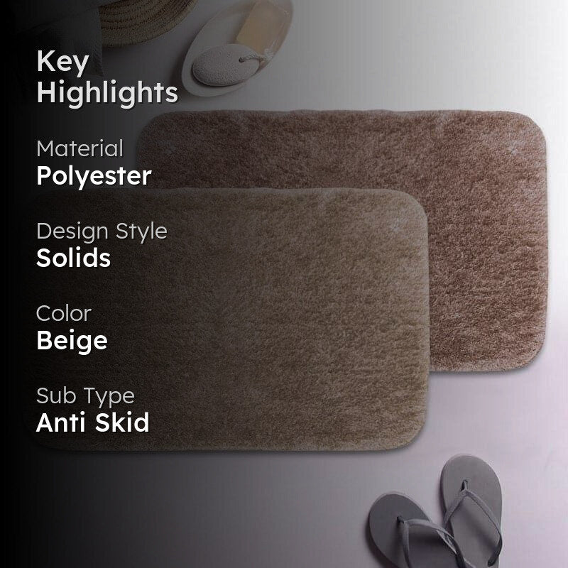 Foot Mate Anti Slip Bathmat (Mocha & Light Brown) - Set Of Two media 2