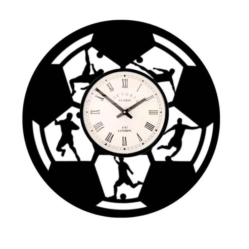 Stellaro Steel Analog Wall Clock - Black media 4
