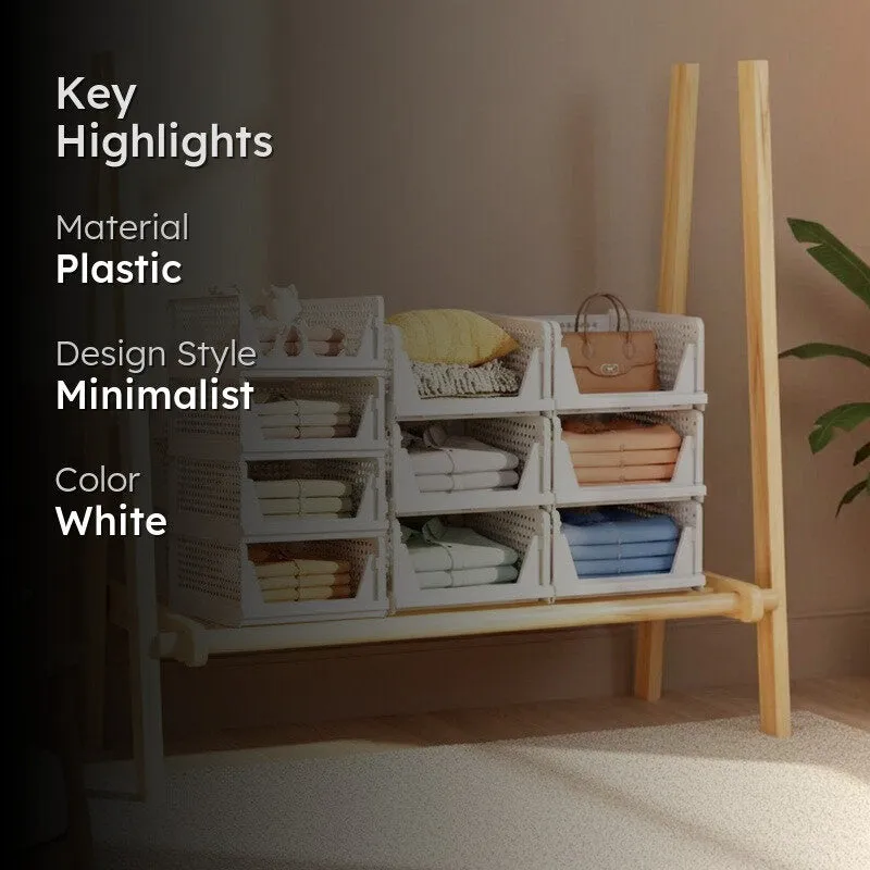 Elegant Stackable Wardrobe Organizer - Set of Ten media 2