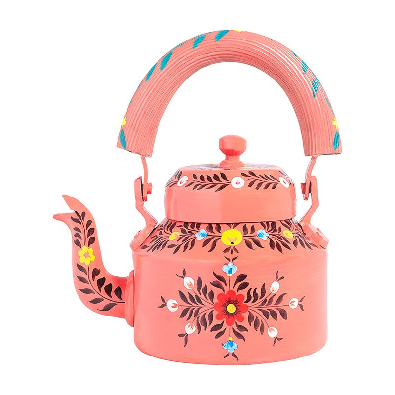 Brew Serve Handpainted Tea Set With Stand (Peach) - Eight Piece Set image 3
