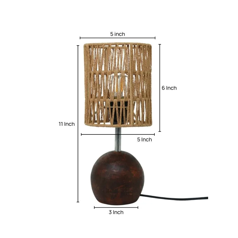 Golden Lumen Cotton Table Lamp - Brown media 5