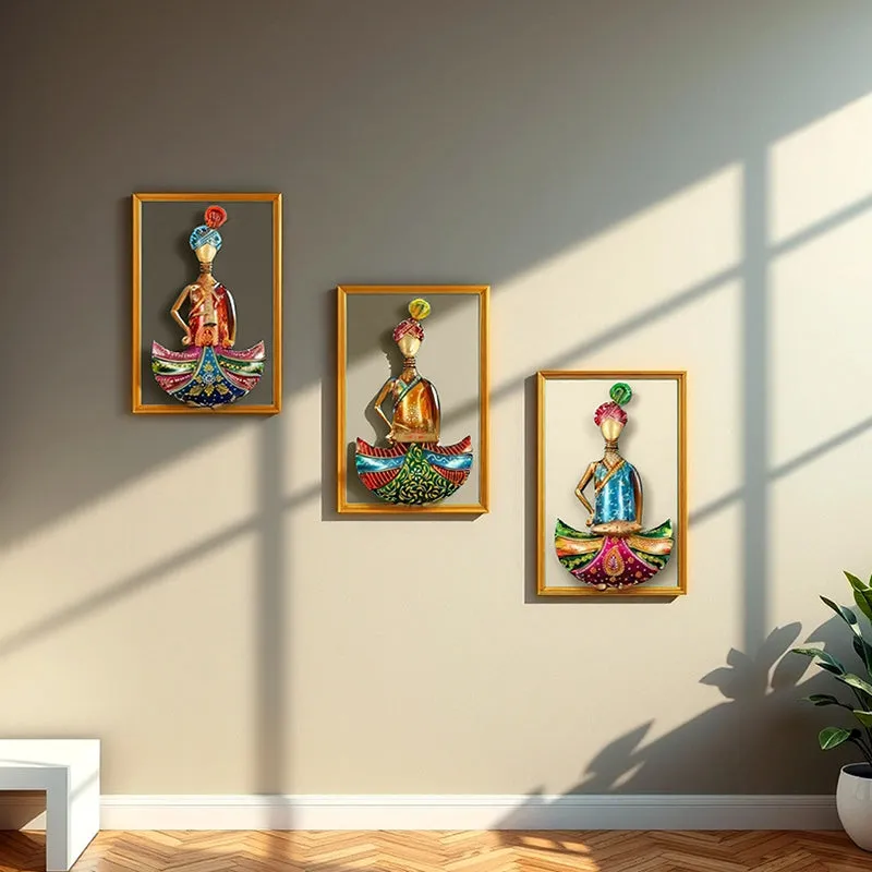 Bharatva Metal Wall Accent - Set Of Three media 1