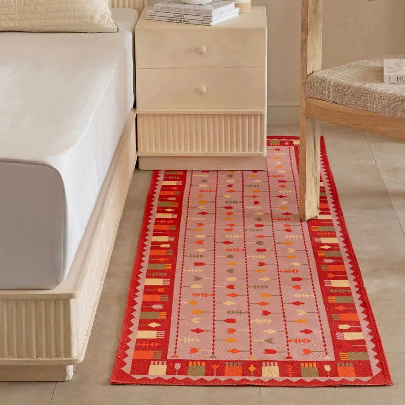 Zariel Cotton Runner Rug - Red media 3