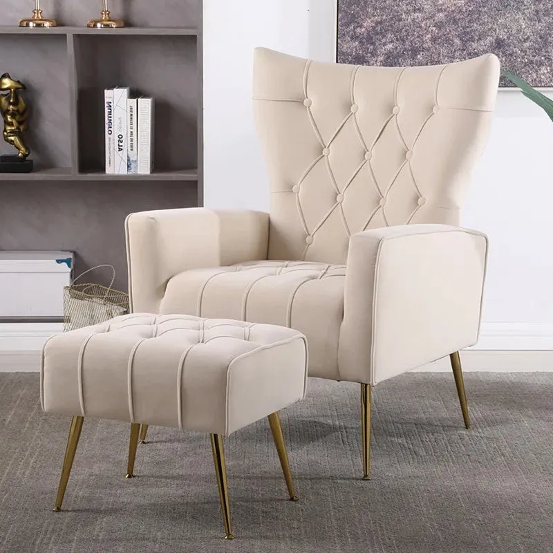 Simplex Neem Wood Lounge Chair (Beige) - Two Piece Set media 3