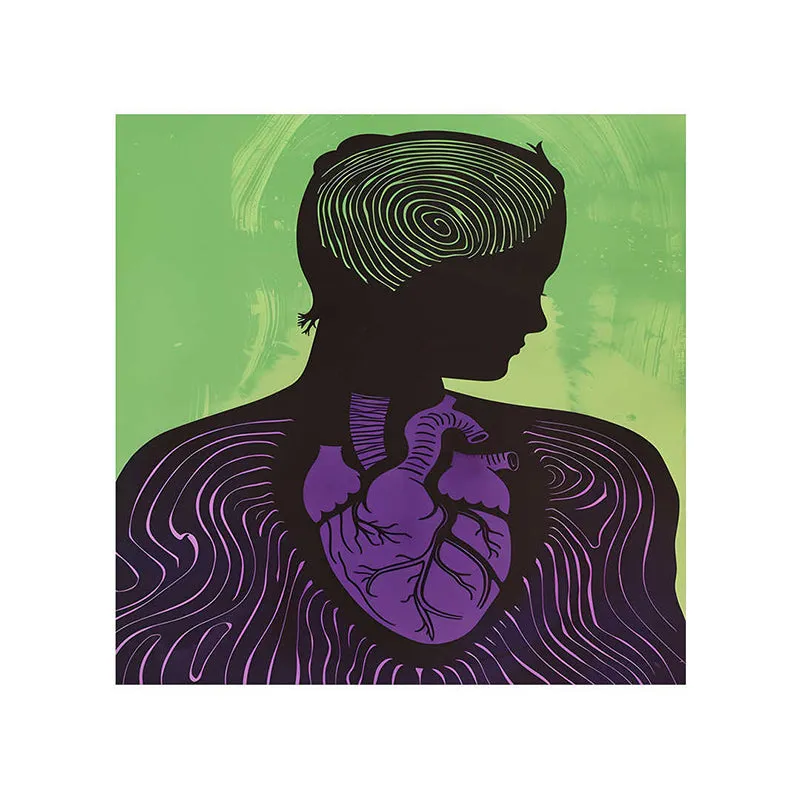 Heart and Female Purple Silhouette Wall Painting media 5