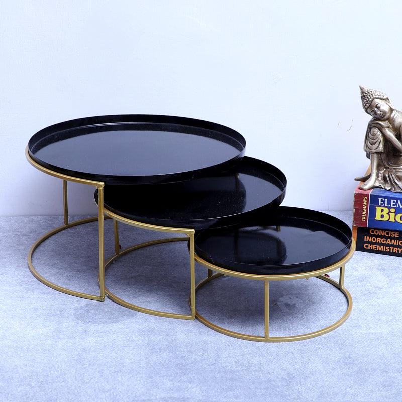 Ruficia Metal Iron Platter - Set of Three