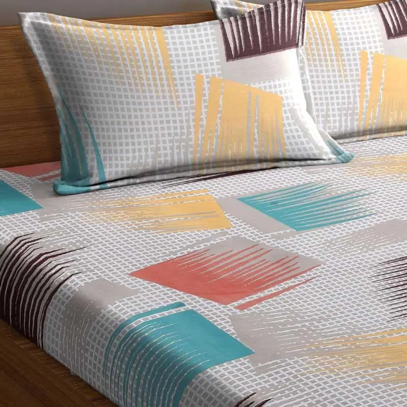 Photoshop Brush Printed Microfiber Bedsheet - 130 GSM media 5