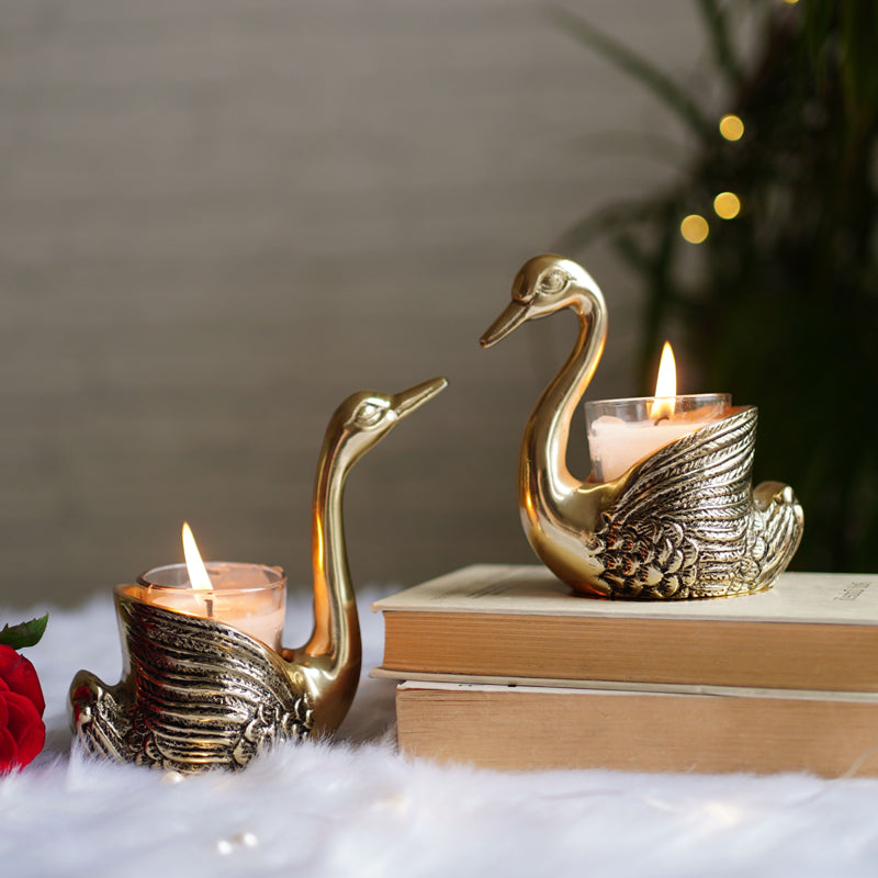 Swan Amour Candle Holder - Set Of Two media 6
