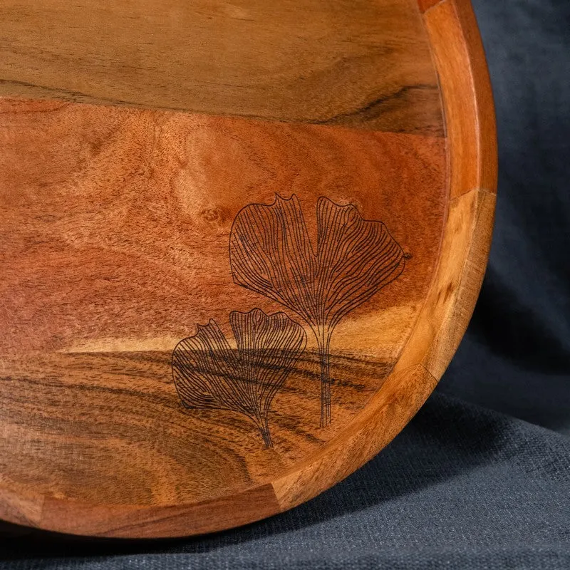 Artistry Printed Wood Rotating Serving Platter media 6