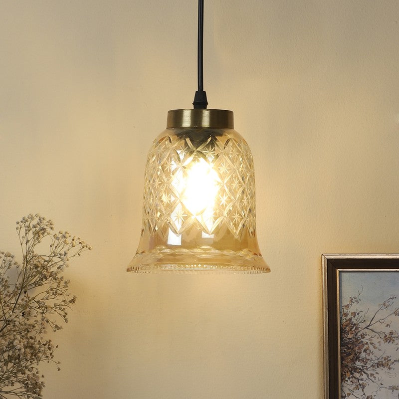 Bell Curve Elegant Glass Pendant Lamp