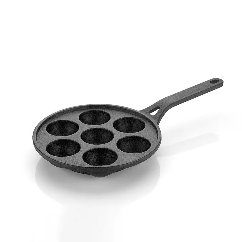 Gripappe Long Handle Cast Iron Paniyaram Pan media 3