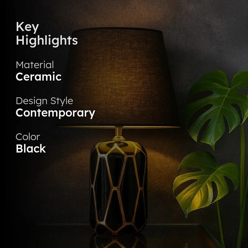 IllumiNest Versatile Ceramic Table Lamp - Black media 2