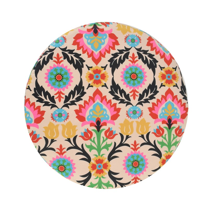 Avira Ethnic Velvet Pouffe - Multicolor media 5