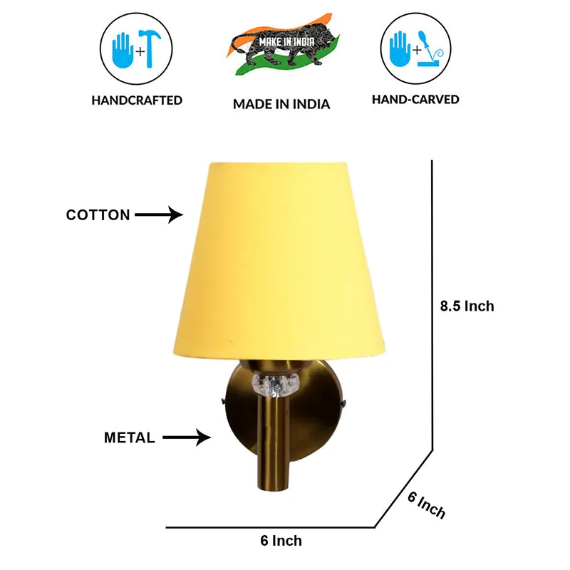 Aquilla Steel & Cotton Wall Lamp - Yellow media 6