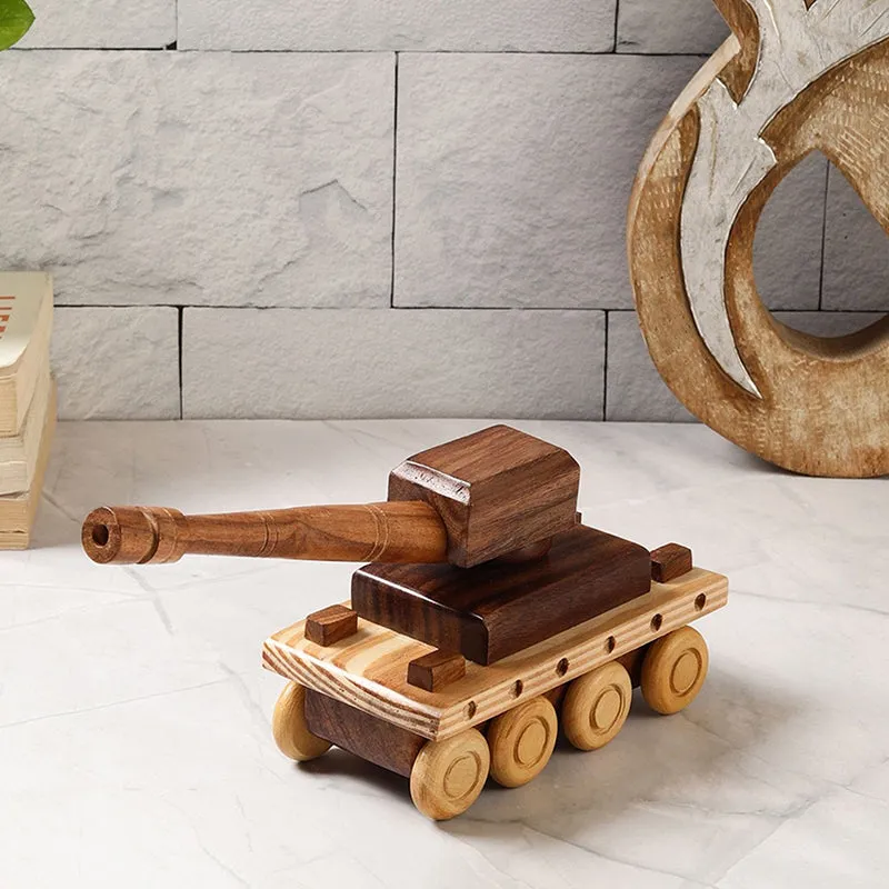 Timber Canon Sheesham Wood Showpiece media 1