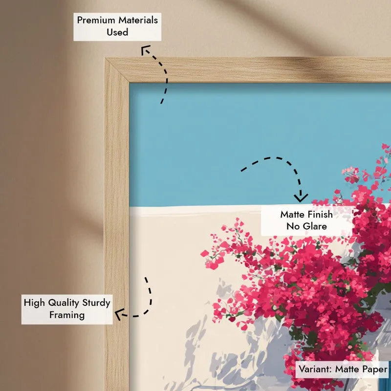 Blooming Vacation Canvas Wall Painting - Brown Frame media 7