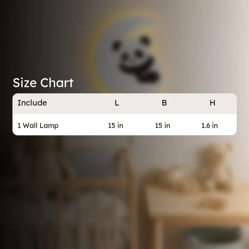 MoonPaw Panda Battery Operated MDF Wall Lamp media 13