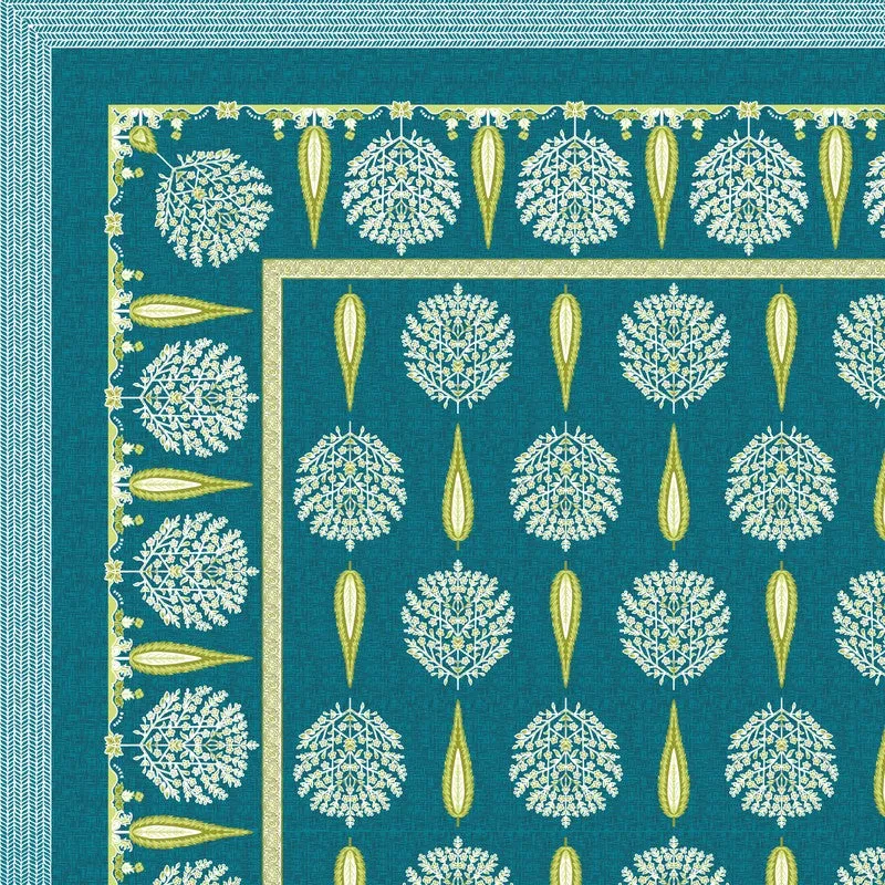 Jaipur Weave Cotton Bedsheet (Blue,White) - 120 TC media 6